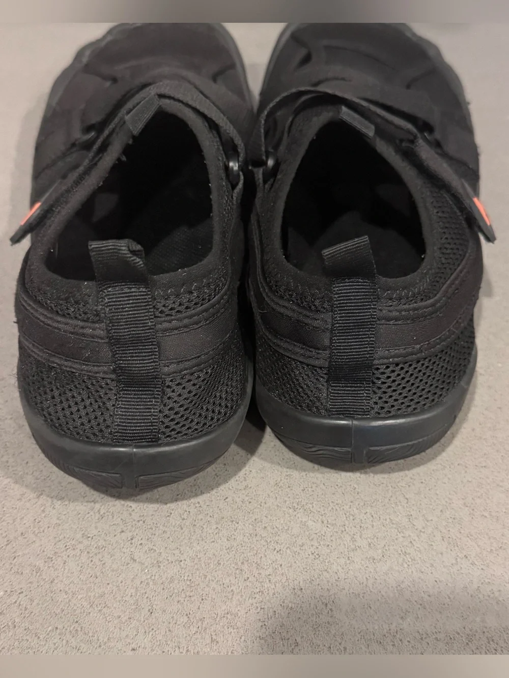 Ozark Trail Black Outdoor Sandals with Orange Accent